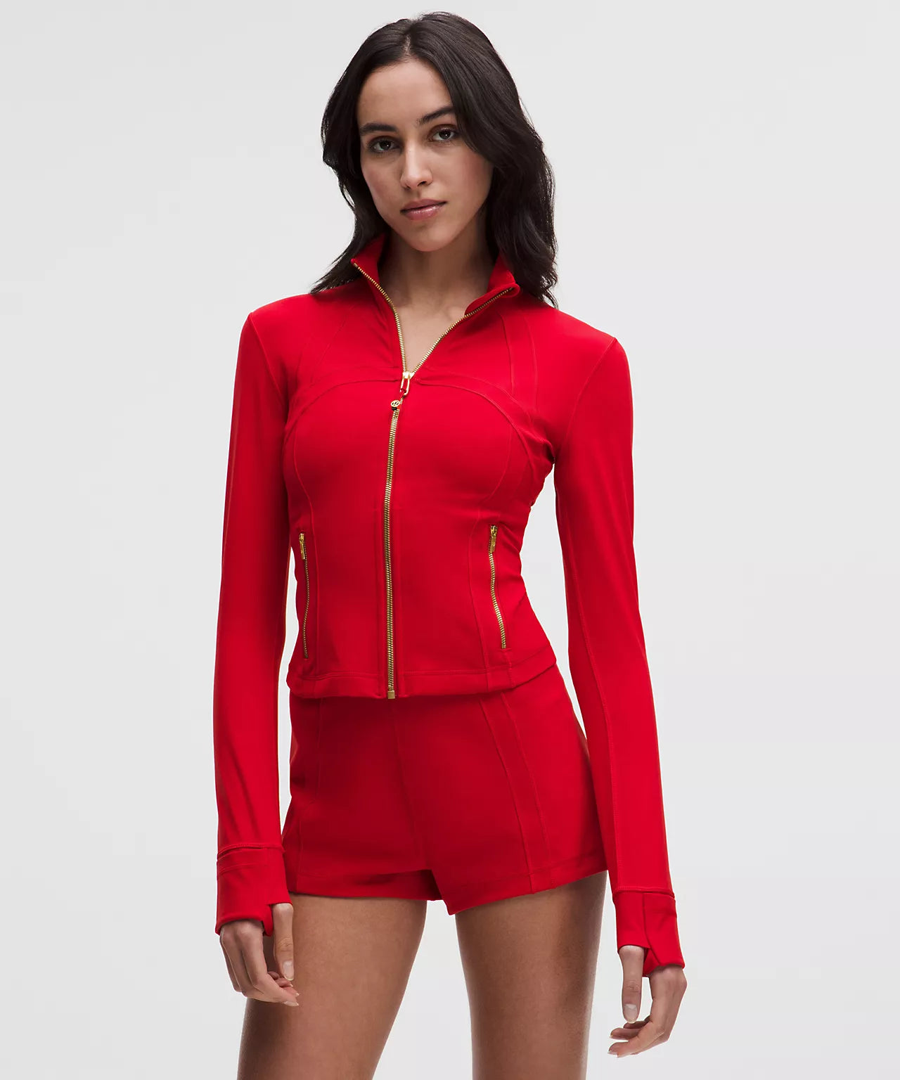 Lululemon Cropped Define set ‘Oxford Red/Gold’
